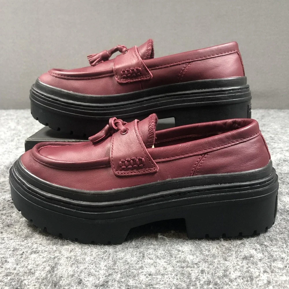 Converse Chuck Taylor All Star Lugged Heel Loafer Womens 7 Deep Bordeaux A14708C